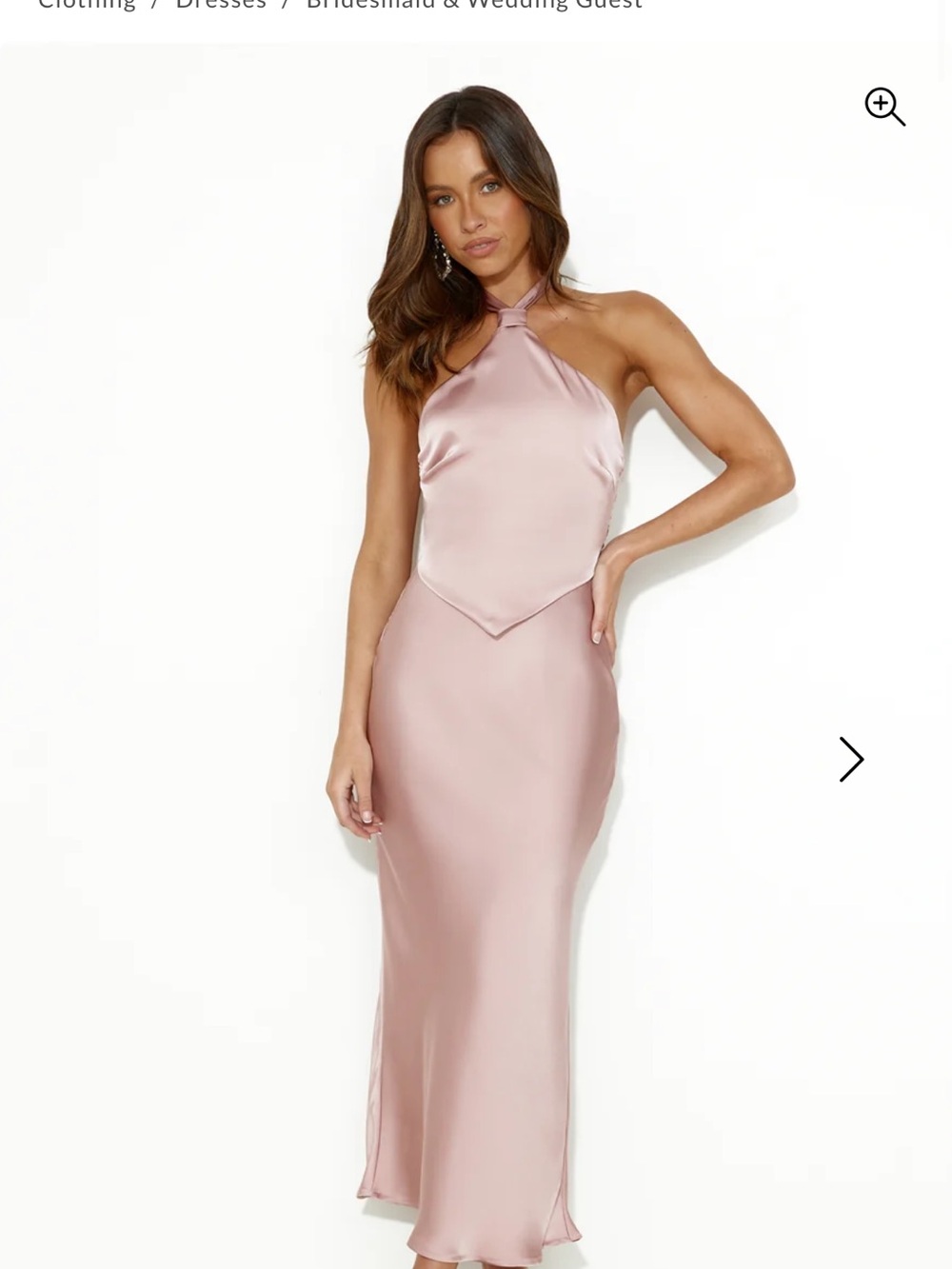 Hello Molly Rose Satin Halter Maxi Dress
